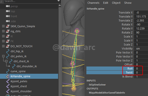 [Maya]Rigging 10 - Spine IK